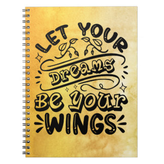 Caderno Espiral Palavras Motivacionais Deixem seus sonhos serem su