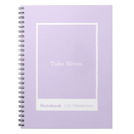 Caderno Espiral Pale Lavender Purple Block Quote Classic