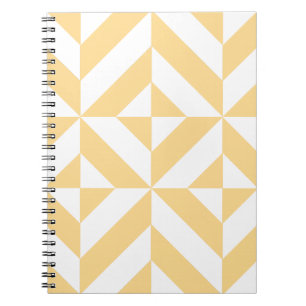 Caderno Espiral Pale Melon Geométrico Deco Cube