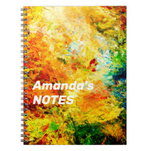 Caderno Espiral Paleta de artistas coloridos