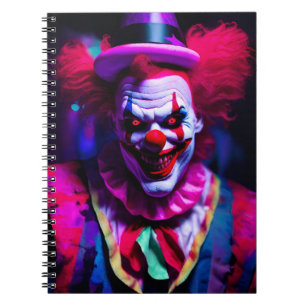Caderno Espiral palhaço assustador