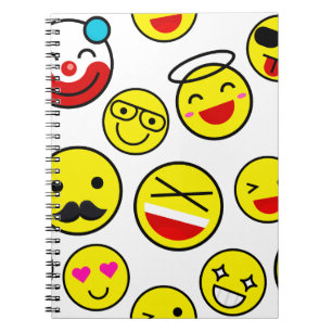 Caderno Espiral palhaço engraçado emojis