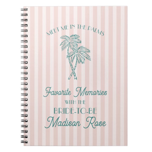 Caderno Espiral Palm Pink Favoritos de Spring com a Noiva (Frente)