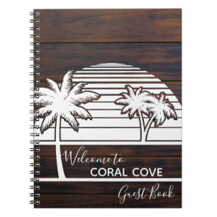 Caderno Espiral Palm Tree Beach House Livro Náutico