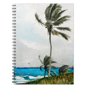 Caderno Espiral Palm Tree, Nassau (1898), por Winslow Homer