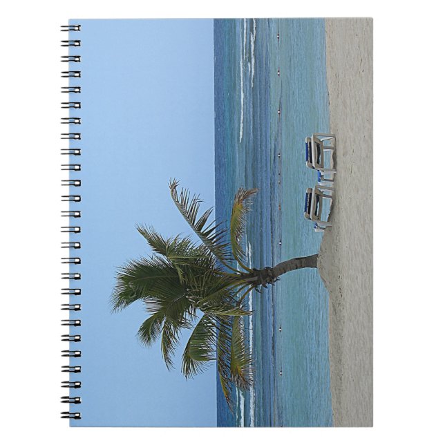 Caderno Espiral Palm Tree on the Beach (Frente)