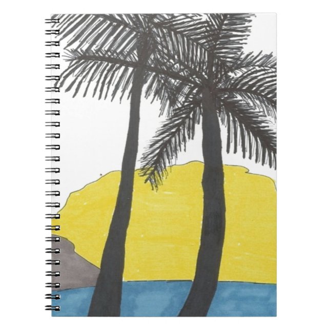 Caderno Espiral Palm Tree Sunrise (Frente)