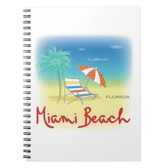 Caderno Espiral Palmas de Miami Beach (Frente)