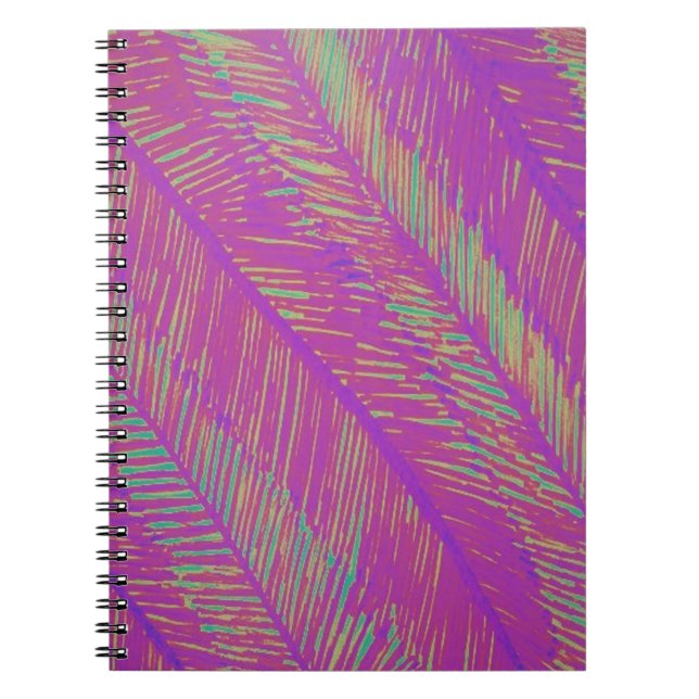 Caderno Espiral Palmas de Neon Roxo (Frente)