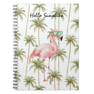 Caderno Espiral Palmeiras Flamingo Rosa