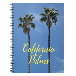 Caderno Espiral Palmeiras sob o Céu Azul da Califórnia