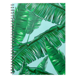 Caderno Espiral Palmeiras tropicais folhas de palma sem descontinu