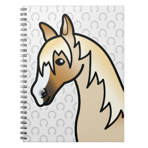 Caderno Espiral Palomino Cartoon Horse Head