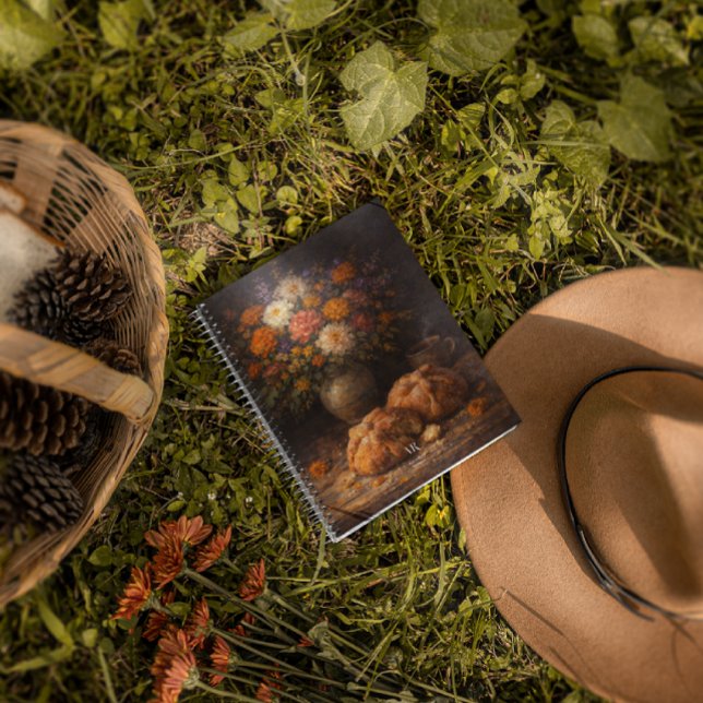 Caderno Espiral Pan de Muerto Floral Still Life | Monogram (Criador carregado)