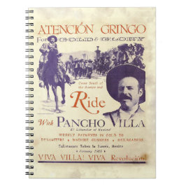 Caderno Espiral Pancho Villa 🔥 General mexicano Herói