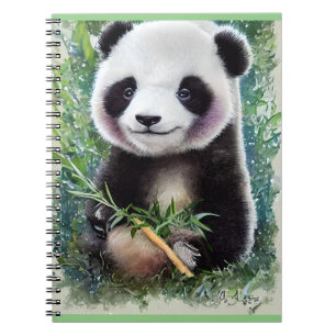 Caderno Espiral Panda Adorável