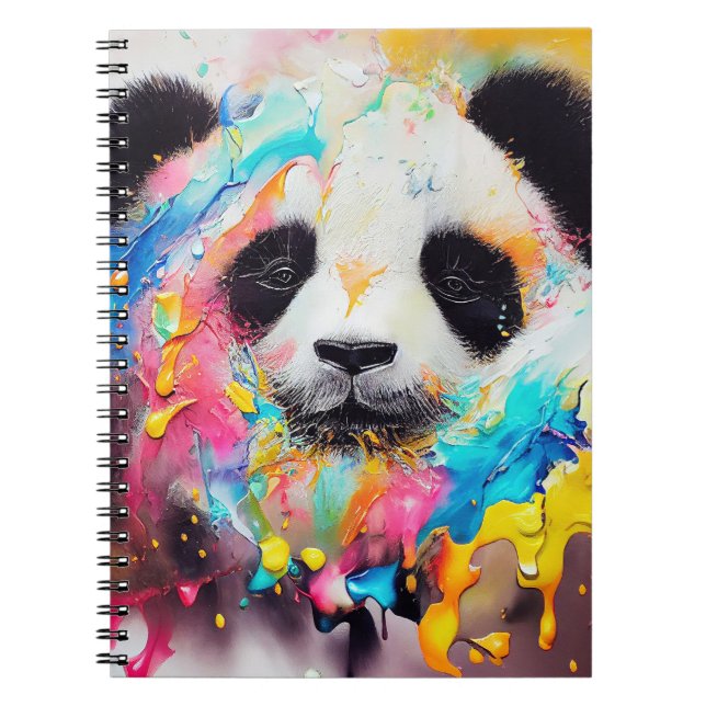 Caderno Espiral Panda Bear Animal Discovery Nature (Frente)