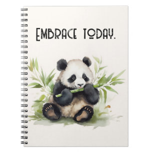 Caderno Espiral Panda Bear Com Citação
