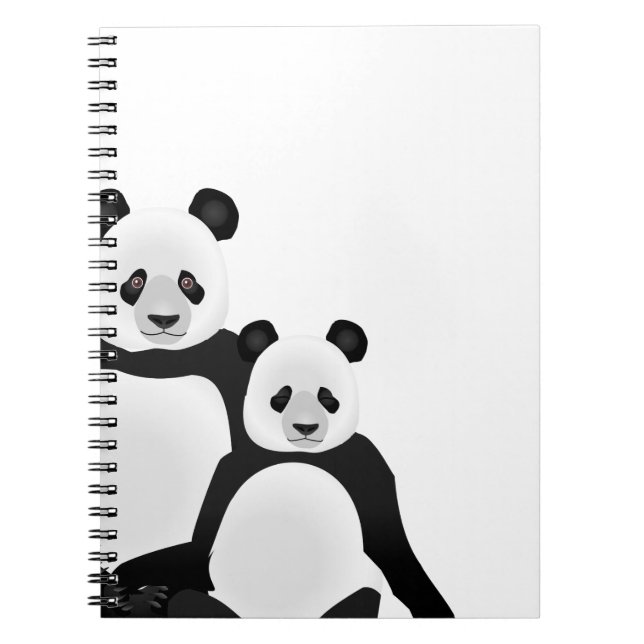 Caderno Espiral Panda Bear Mãe e Cub (Frente)