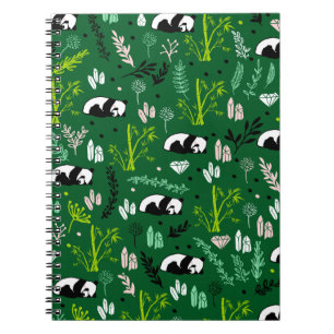 Caderno Espiral Panda bonito