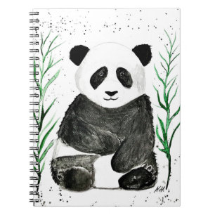 Caderno Espiral Panda branca