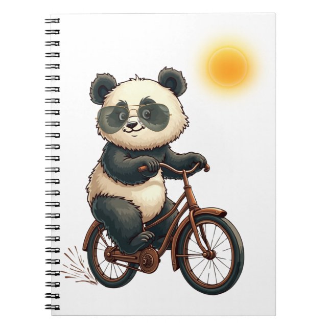 Caderno Espiral Panda ciclismo (Frente)