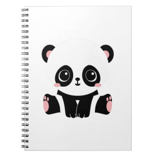 Caderno Espiral Panda de Bebê