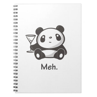 Caderno Espiral Panda de Meh