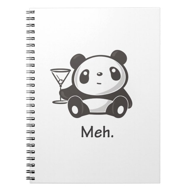 Caderno Espiral Panda de Meh (Frente)