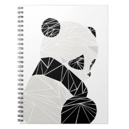 Caderno Espiral Panda geométrica