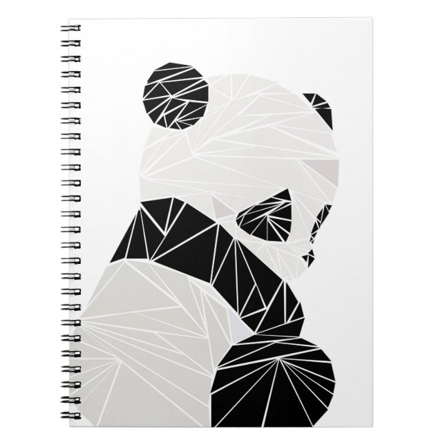 Caderno Espiral Panda geométrica (Frente)