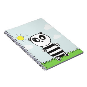 Caderno Espiral Panda Kids