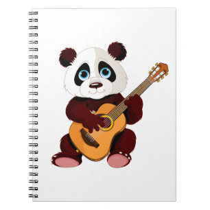 Caderno Espiral panda musical