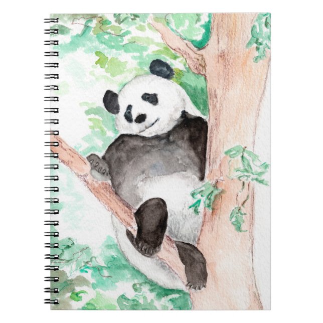 Caderno Espiral Panda, Saindo (Frente)