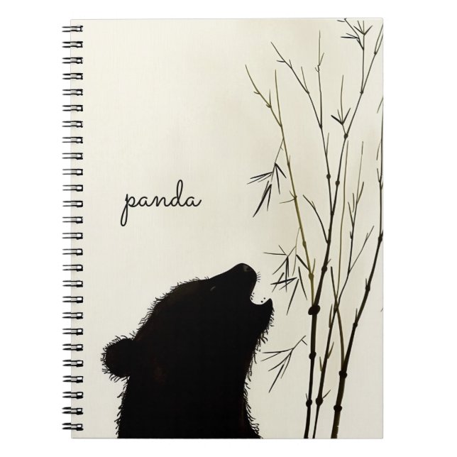 Caderno Espiral Panda Silhouette (Frente)
