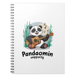 Caderno Espiral Panda Tocando Violão - Diversão Musical Panda