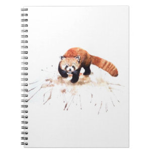 CADERNO ESPIRAL PANDA VERMELHA