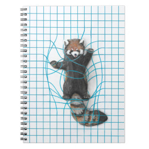 Caderno Espiral Panda vermelha
