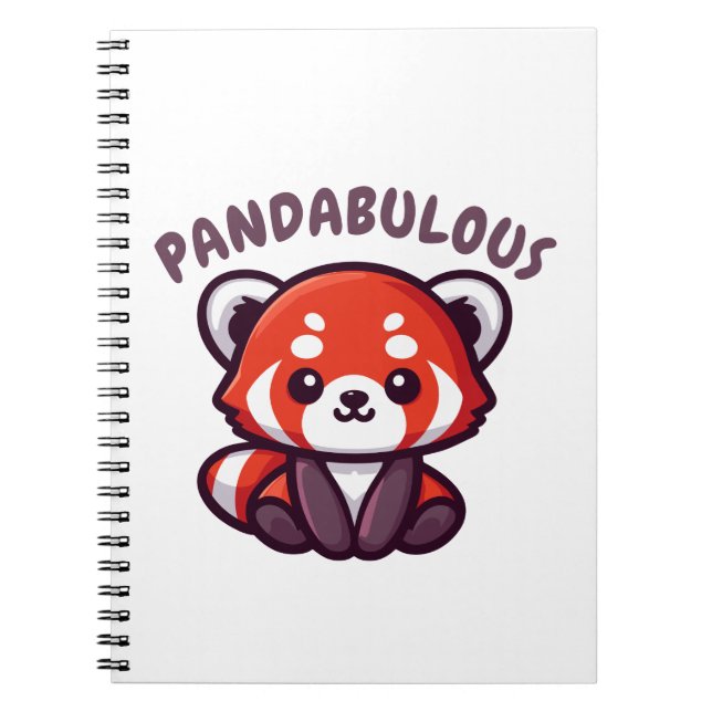 Caderno Espiral Panda Vermelha Custa (Frente)