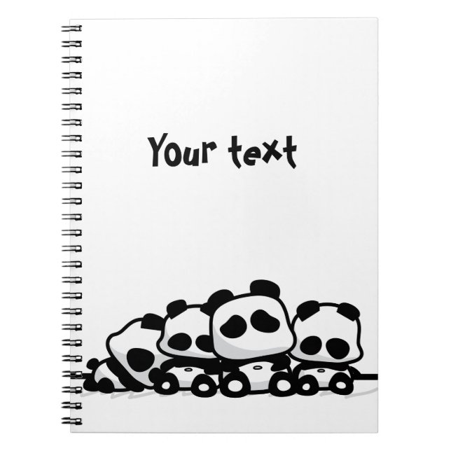 Caderno Espiral Pandas do sono (Frente)