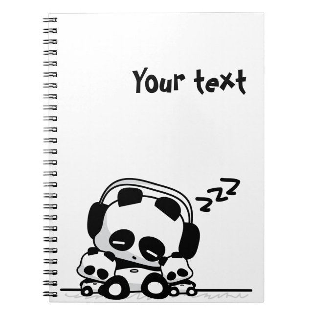 Caderno Espiral Pandas do sono (Frente)