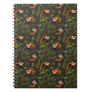 Caderno Espiral Pandas Vermelhas na Floresta Negra