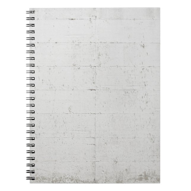 Caderno Espiral Pano de betão pintado branco (Frente)
