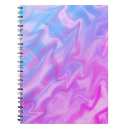 Caderno Espiral Pano roxo sunset cor-de-rosa e azul
