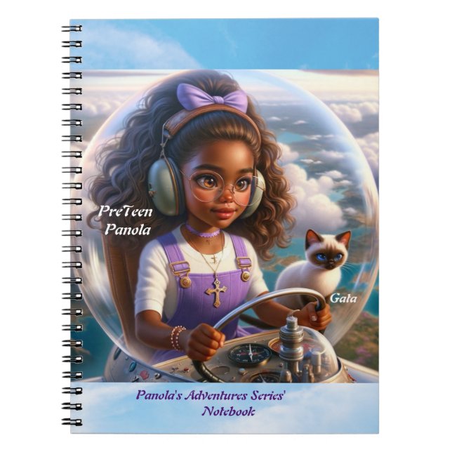 Caderno Espiral Panola & Gata Global Adventures Notebook – Travel  (Frente)