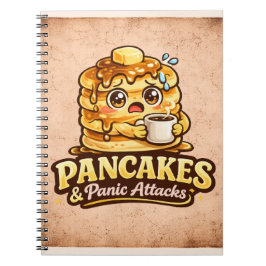 Caderno Espiral Panquecas e Ataques de Pânico - Amantes da Comida