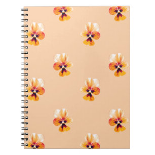 Caderno Espiral pansias laranja