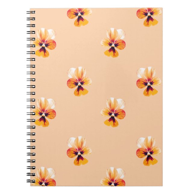Caderno Espiral pansias laranja (Frente)