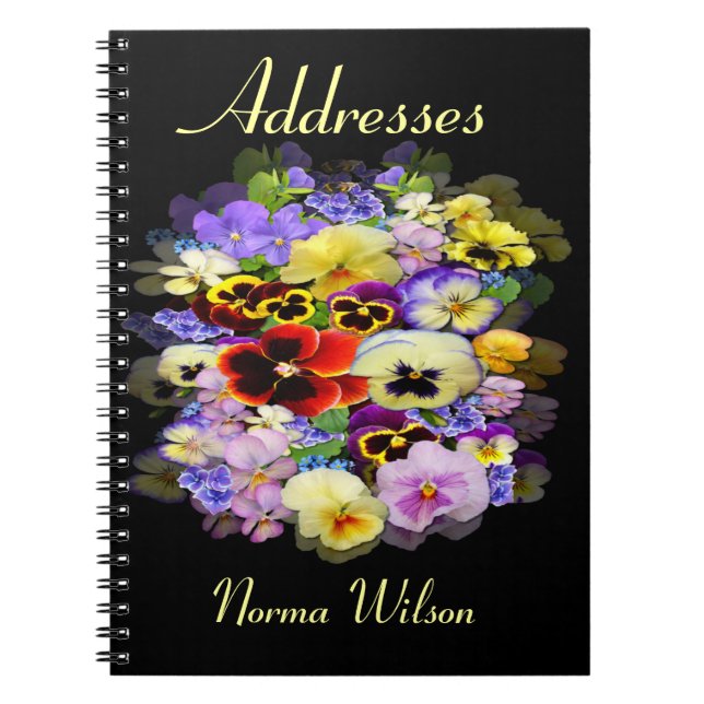 Caderno Espiral Pansy  ~ Address Book (Frente)