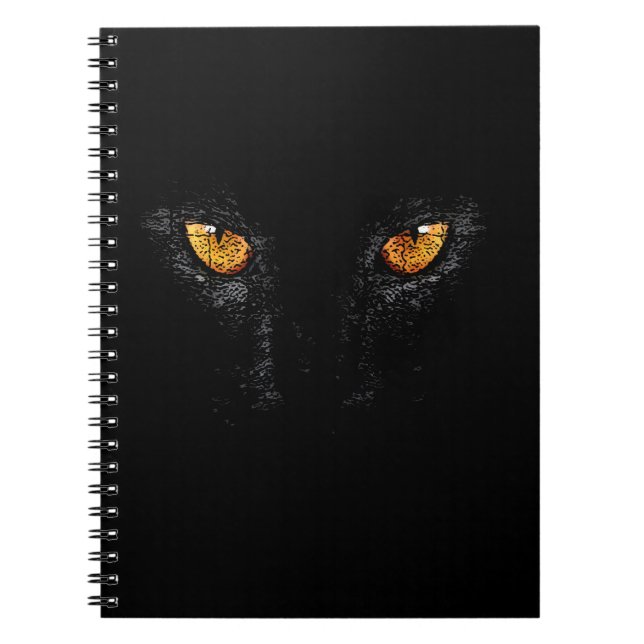 CADERNO ESPIRAL PANTHER,BLACK,NIGHT (Frente)